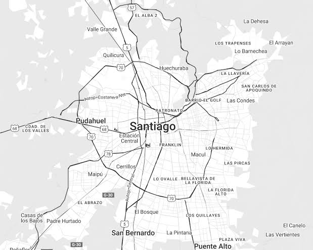Mapa de la Región Metropolitana